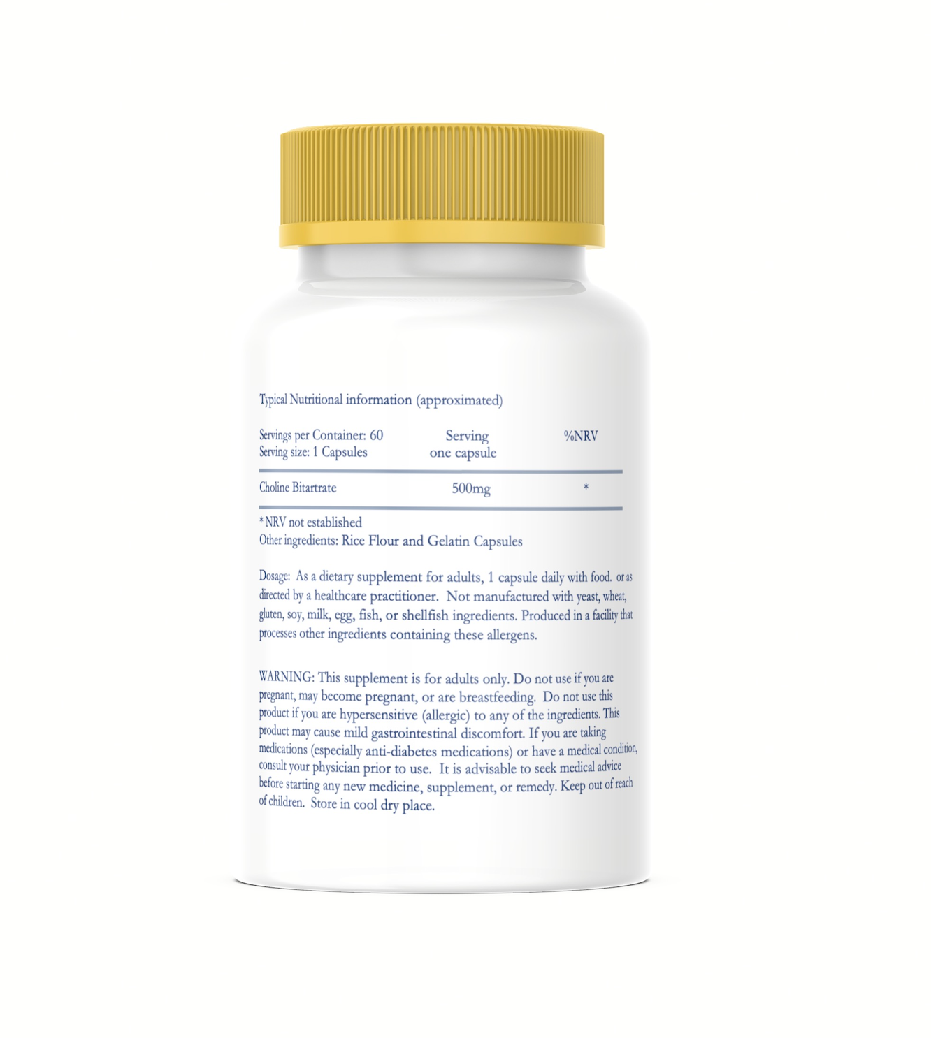 Choline Bitartrate (60 Capsules)