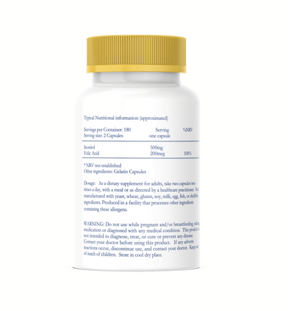 Inositol with Folic Acid 180 Capsules