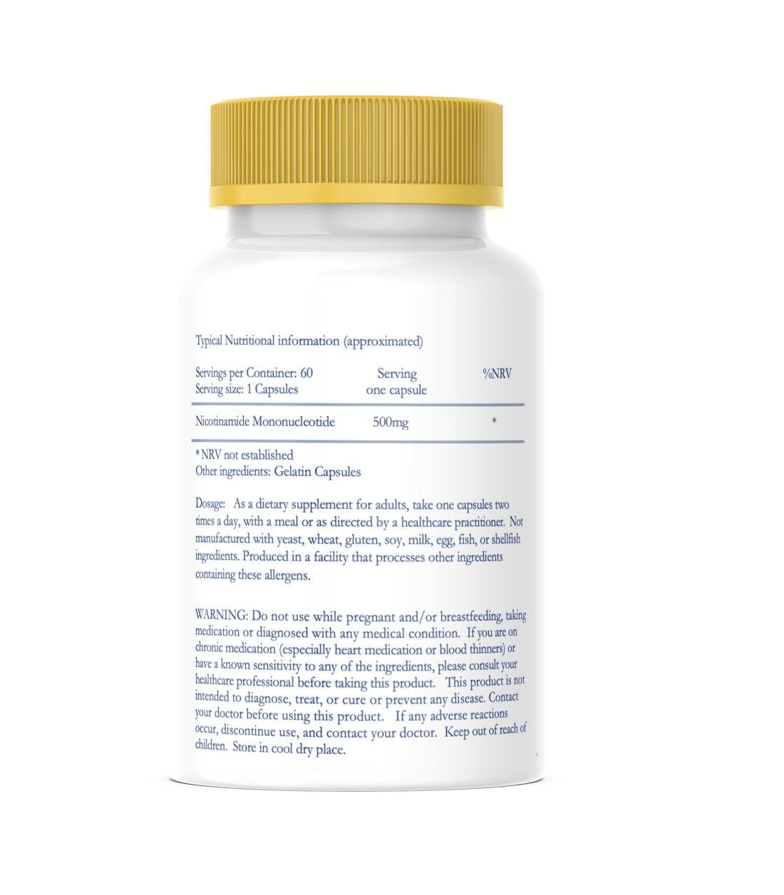 Nicotinamide Mononucleotide (NMN) 60 Capsules