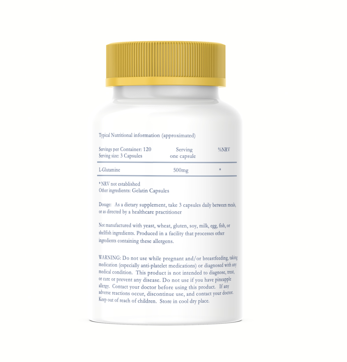 Glutamine 120 Capsules